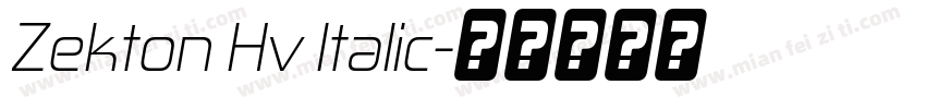 Zekton Hv Italic字体转换